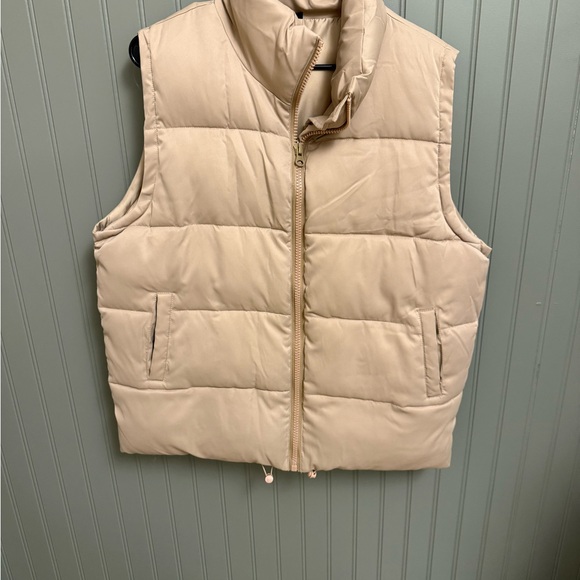 Tan Puffer Vest - Picture 2 of 2